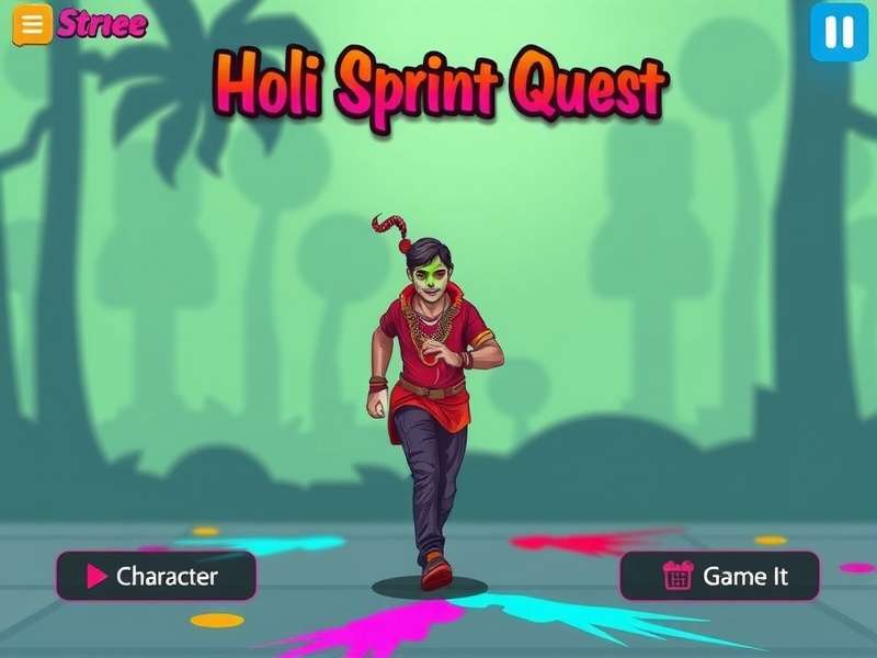 Holi Sprint Quest character selection screen